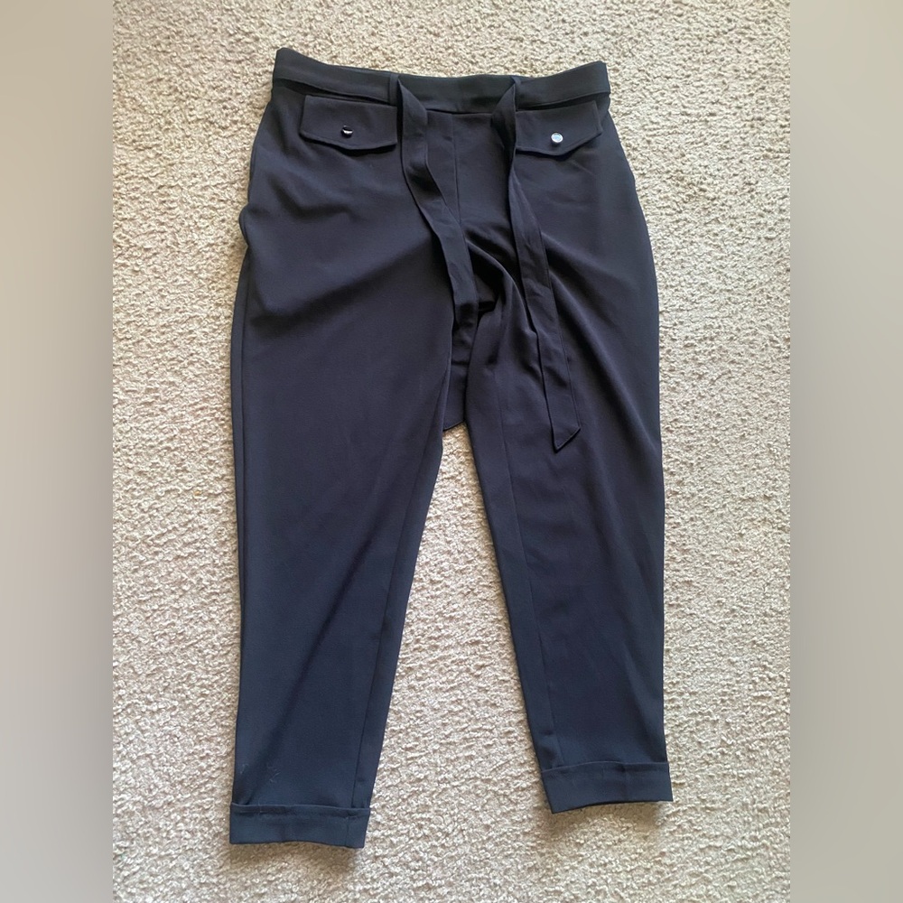 New York Clothing Co Women’s Stretchy Wear-to-Work Ankle Pants Black Size 12